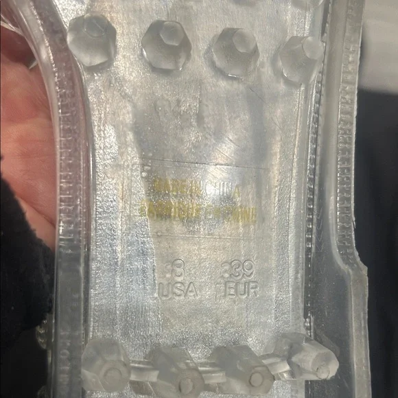 NWOT Jeffrey Campbell Transparent Jelly Embellished Ankle Strap Sandals Sz 8 - Picture 8 of 10